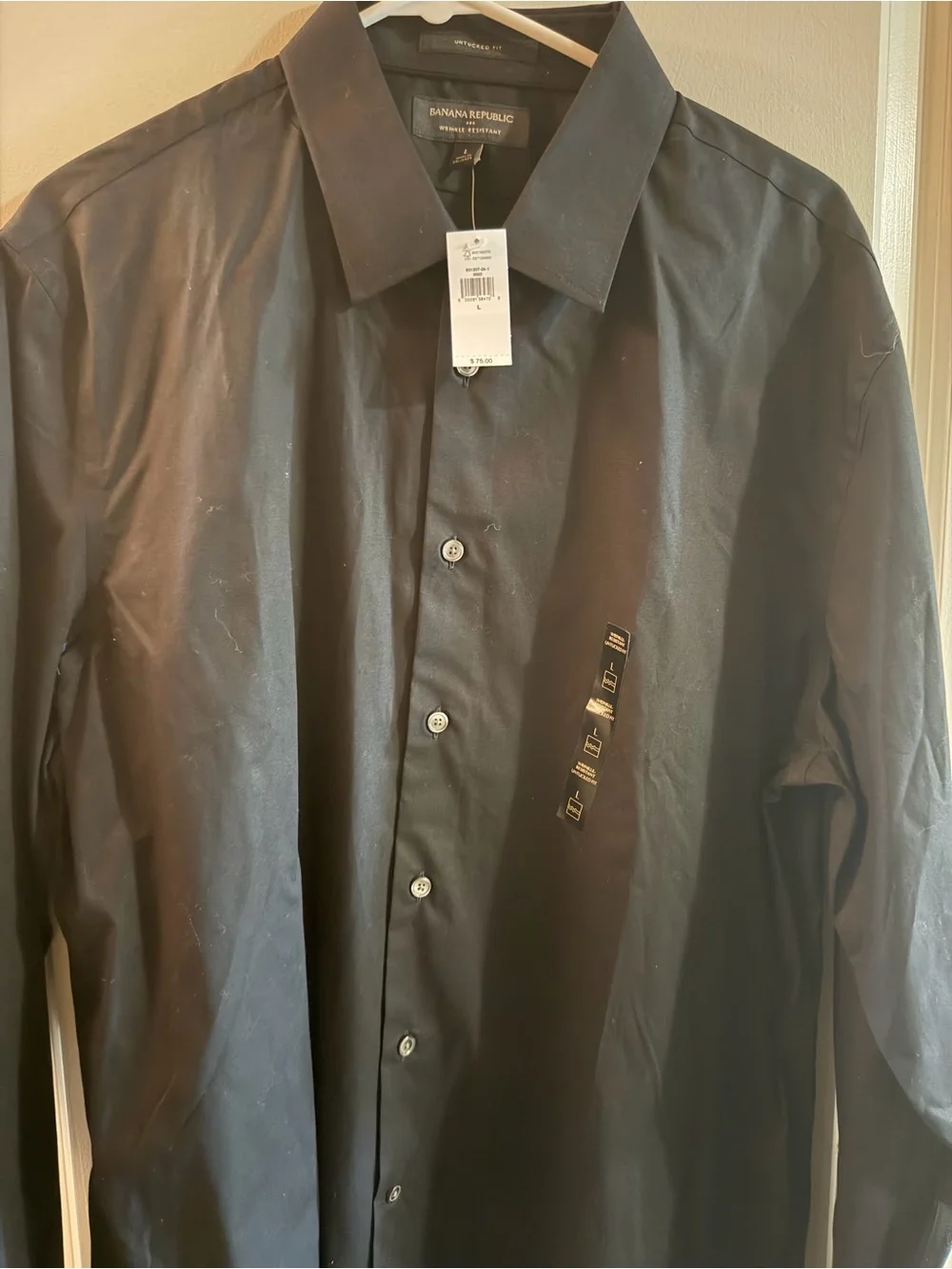 Banana Republic Classic Men's Black Dress Shirt. Size L $35.00